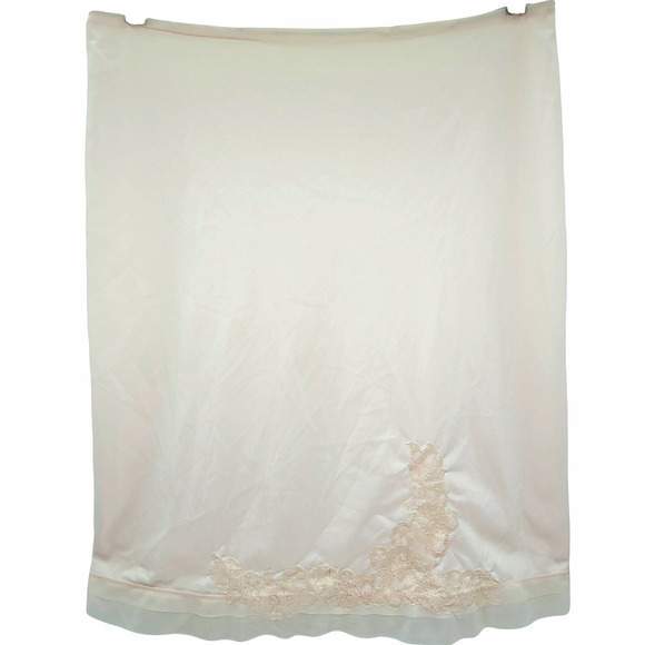 Van Raalte‎ Vintage 60s Pale Pink Lace Trim Midi Slip Skirt - Picture 1 of 11